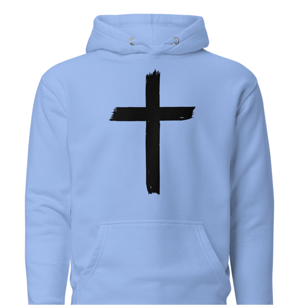 Unisex Hoodie - Front Cross : Back John 3:16