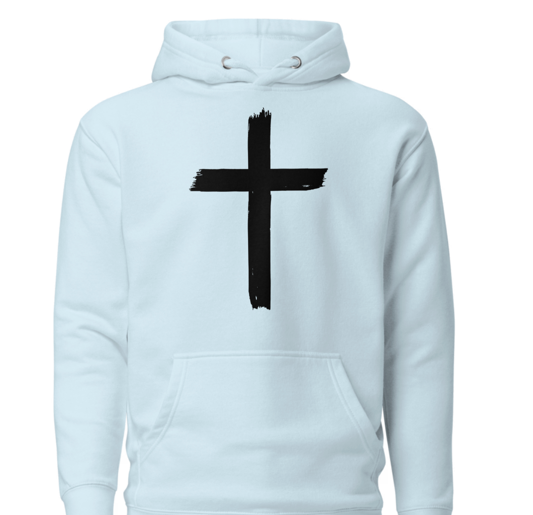 Unisex Hoodie - Front Cross : Back John 3:16