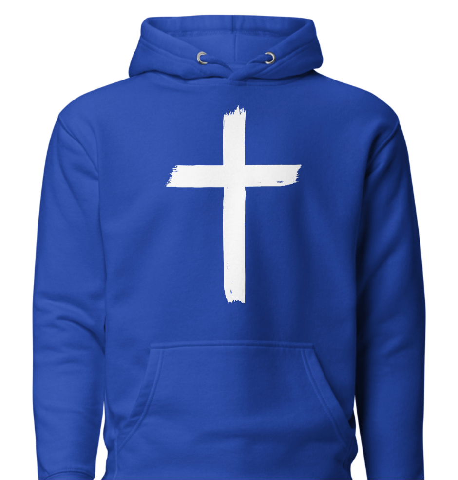 Unisex Hoodie - Front: Cross : Back John 3:16