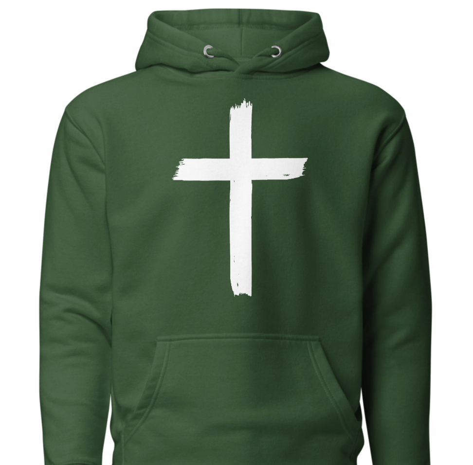 Unisex Hoodie - Front: Cross : Back John 3:16
